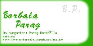 borbala parag business card